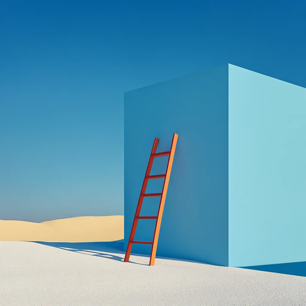 Patman ai minimalistic scene of a ladder ar 11 style raw 1b50ce57 da92 46ef a6f5 d516541fb0ca 3